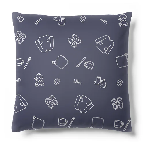 園の生活　英字ver　NAVY Cushion