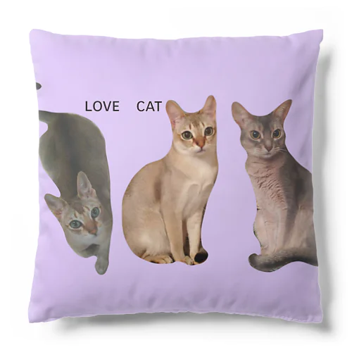 LOVE  CAT シンガプーラ&アビシニアン Cushion