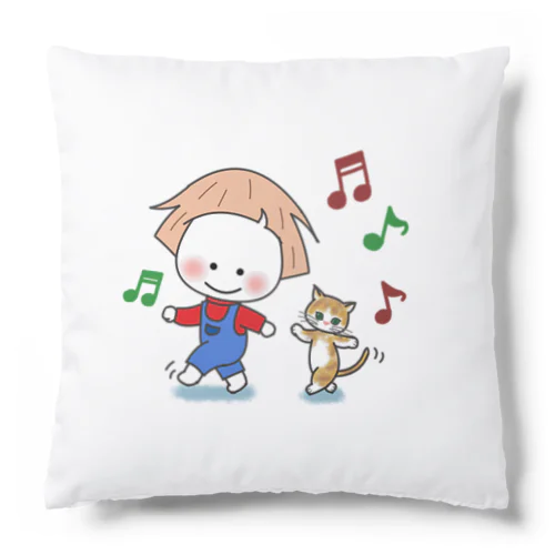 しろまる子ちゃんとニャン君 Cushion