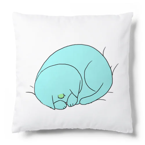 座ろうと思ったら先にさぼにゃんが寝てて座れないクッション Cushion