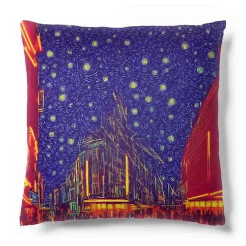 city of red buildings Cushion