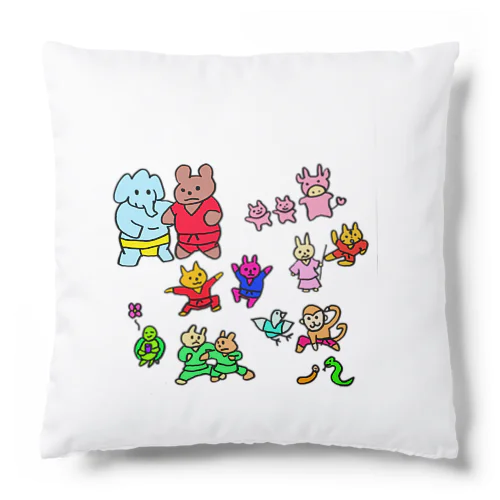 百獣羅漢練拳図 Cushion