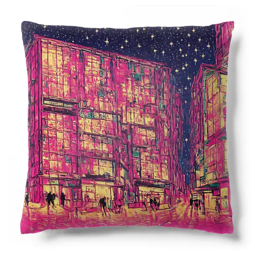 modern pink city Cushion