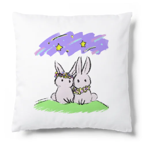 なかよしピンクうさぎさん Cushion