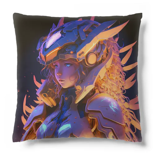 cyberpunk girl ヨルムンガルド Cushion