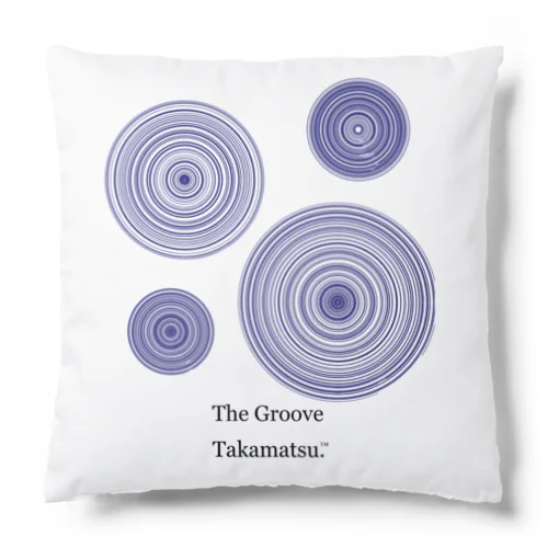 groove. Blue Cushion