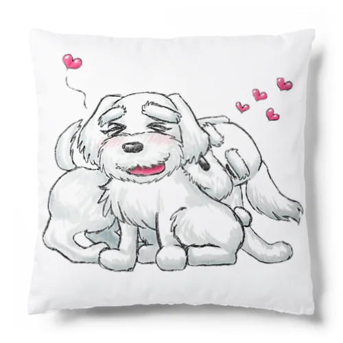 チキン南蛮のシュナを癒すシュナ(切り抜き) Cushion