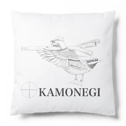 kamonegi モノクロ Cushion