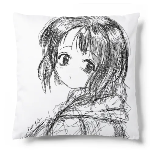 平成アニメ風　白 Cushion