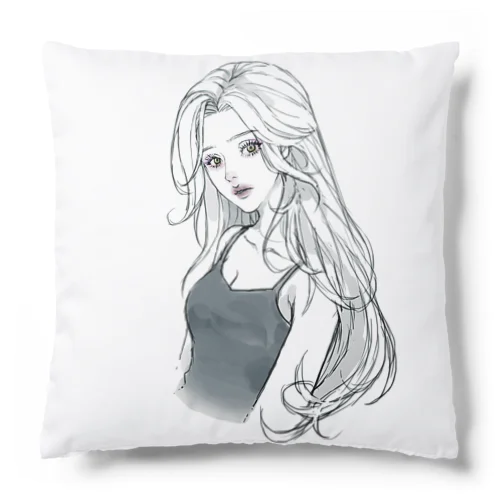 幸薄子クッション (white_rough) Cushion