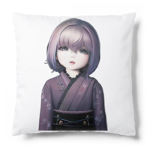 AIアートの可愛い市松人形 Cushion