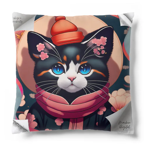 浮世絵catsパンクシティ 葛飾キャッツ斎（猫名 チャコ） Cushion