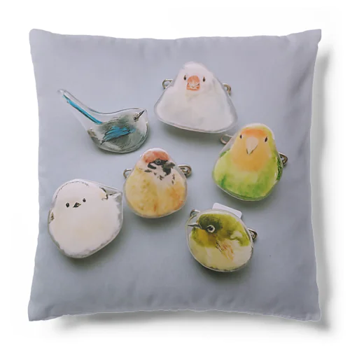 プラ板な小鳥 Cushion