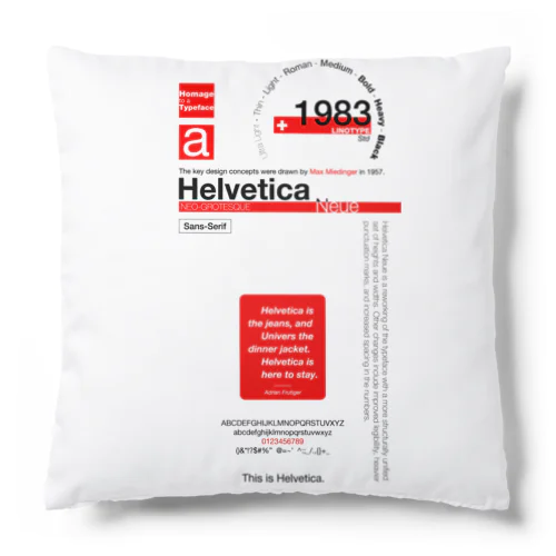 Helvetica Neue LT Std - Typography Design クッション