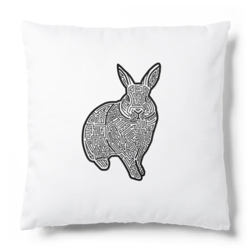 Rabbit and Maze Cushion