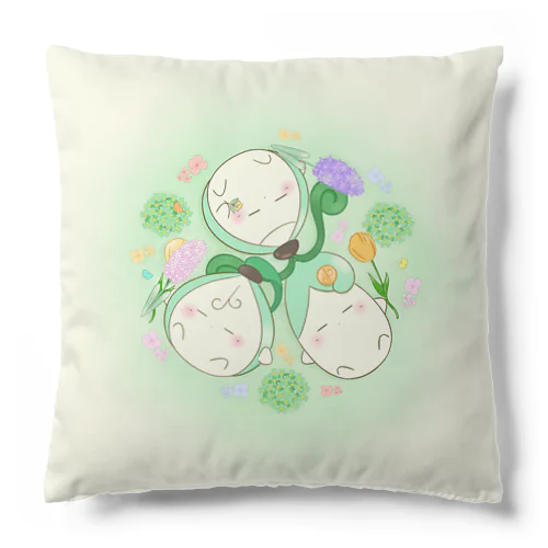 キュウコンライフ クリーム×グリーン エクストラ Cushion