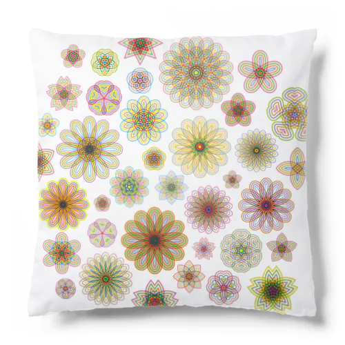 やさしい色合いの花柄 Cushion