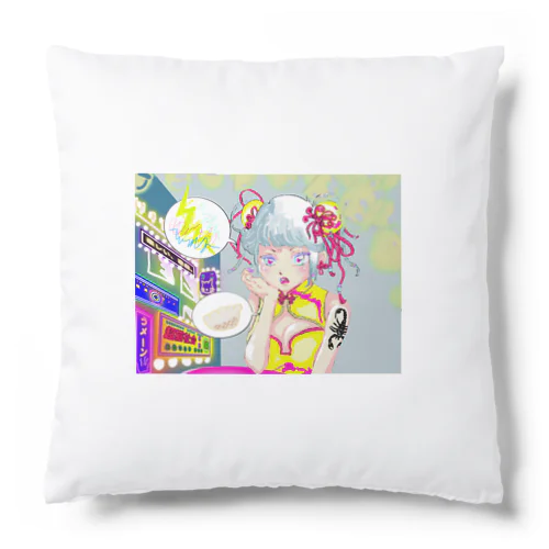 餃子食べたいガール Cushion