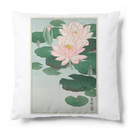 小原古邨　睡蓮　Ohara Koson / Water Lilies Cushion