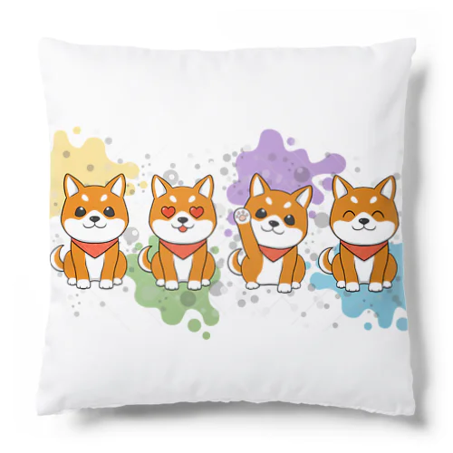 柴犬4匹 Cushion