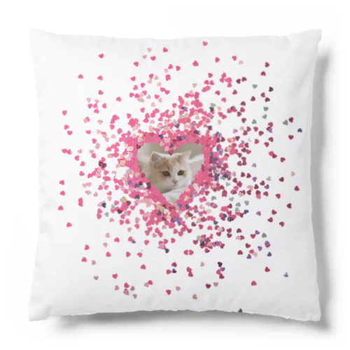 ハートラメ猫ちゃん1 Cushion