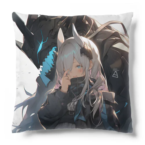 馬　擬人化 未来都市 Cushion