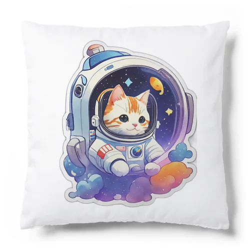 とっても可愛いネコの宇宙飛行士 クッション