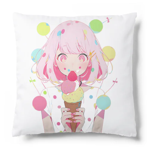 暑い夏はアイスだ001 Cushion