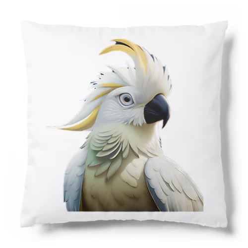 シロビタイムジオウム（Sulphur-crested Cockatoo） クッション