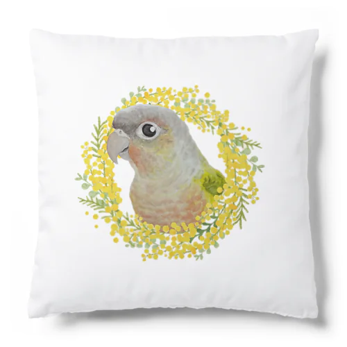 039 ウロコインコパイナップル ミモザのリース Cushion