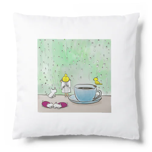 テーミス、雨の窓辺 Cushion