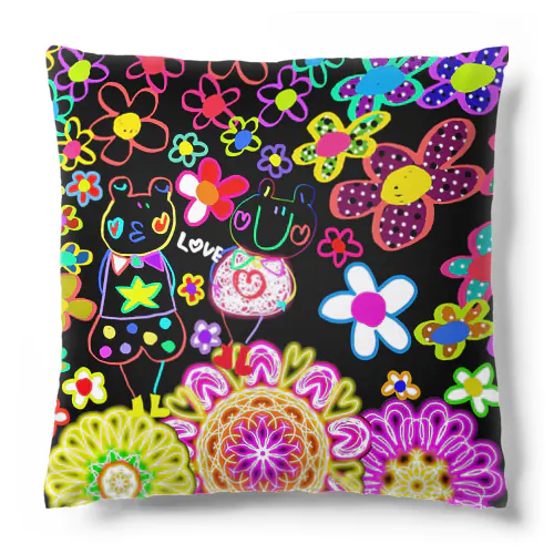 夏に咲く花満開 Cushion