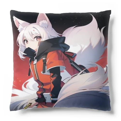 狐の娘のクッション Cushion