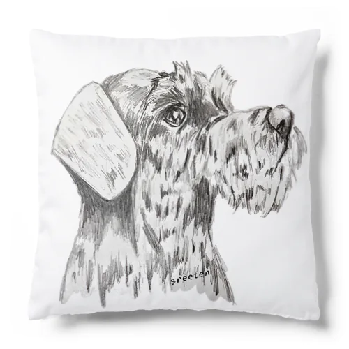 シュナウザー　テリアアート犬 Cushion