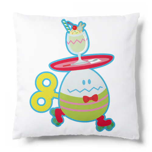 ウェイターエッグ（フチあり） Cushion