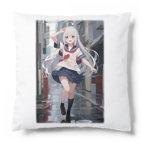 雨上がりの少女 Cushion