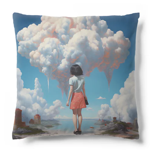 空と少女 Cushion