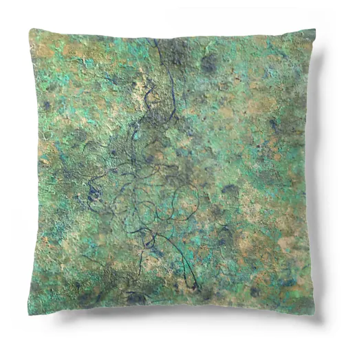 豊穣の緑_和紙アート Cushion