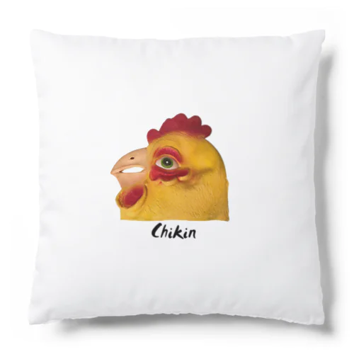 鶏 Chikin テキストロゴ有 Cushion