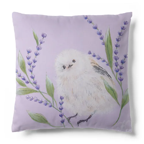 ふわふわシマエナガ【Lavender】 Cushion