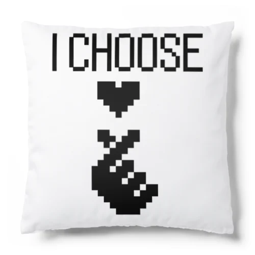 レトロゲームすたいるキュンです。黒文字Ver. Cushion