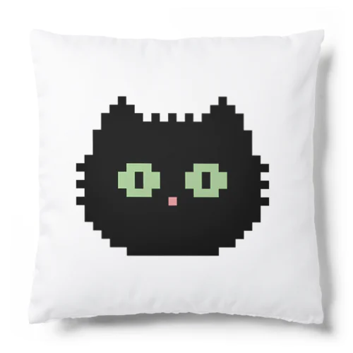 ドット絵のねこ（黒猫） Cushion