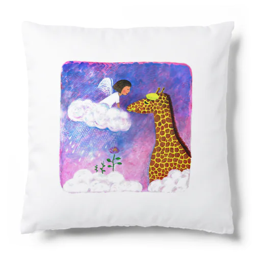 Angel and giraffe Cushion