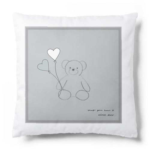 🧸 Bear and heart balloon.  Cushion