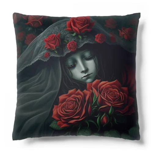 赤い薔薇の休息 Cushion