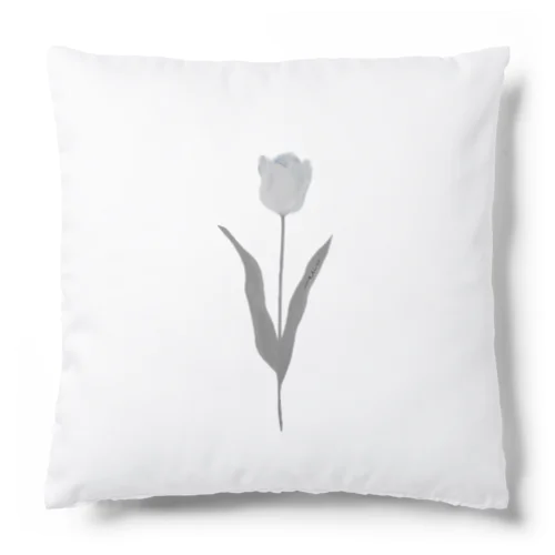 Tulip , shabby chic gray Blue . Cushion