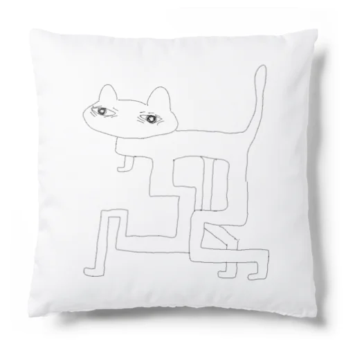 猫はじっとこっちをみている Cushion