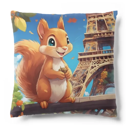 【パリ旅行】リスくん Cushion