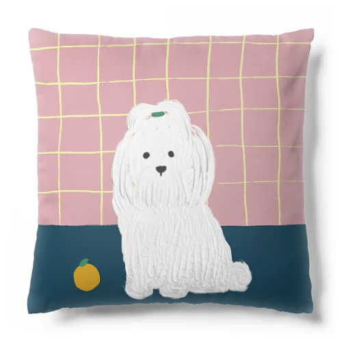 Shih Tzu & orange Cushion