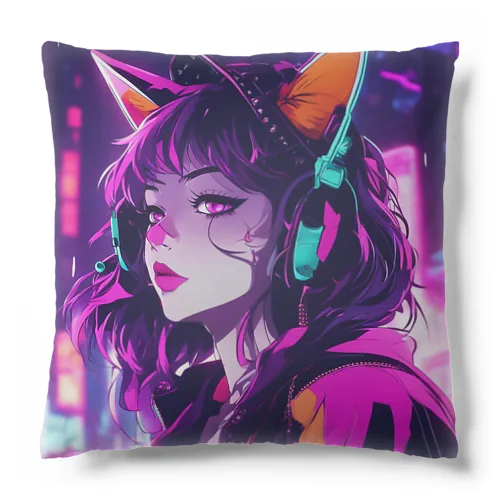 パンクビビッド・ピエロキャット kAsumI Cushion